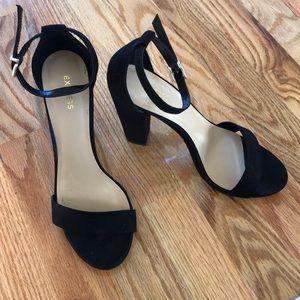 Express black strappy heels